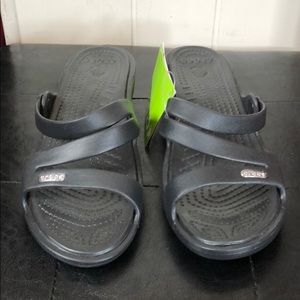 Crocs Sandals - Black Size 8 NWT